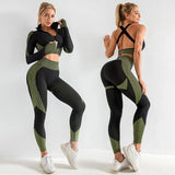 Women 2/3pcs Seamless Workout Outfits Sets
